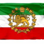 پرچم ایران با نشان شیر و خورشید | پرچم ایران دوران مشروطه – سایز کوچک ۳۰×۴۵ سانتی‌متر | Lion & Sun Persian Flag – Old Historic Iran Post-Constitutional Revolution Flag (30x45 cm)