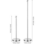 پایه پرچم رومیزی استیل ضدزنگ – قابل تنظیم ارتفاع | Stainless Steel Tabletop Flag Pole Holder – Adjustable Height (27.5–50.5 cm)