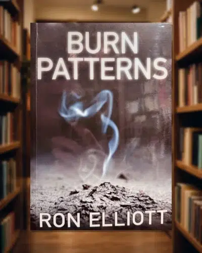 Burn Patterns book cover by Ron Elliott, Fremantle Press | جلد کتاب الگوهای سوختگی