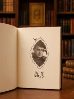 صفحه عنوان داخل کتاب راز مانا با تصویر محمدرضا شجریان