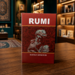 Rumi by Bahman Shokouhi, English edition, displayed in a warm Persian bookshop